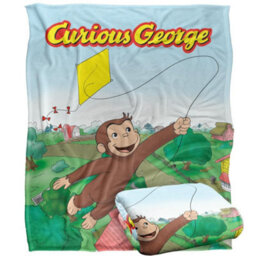 Curious George Kite Blanket White (One Size) - thumbnail 1