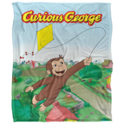 Curious George Kite Blanket White (One Size) - thumbnail 2