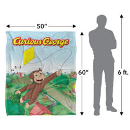 Curious George Kite Blanket White (One Size) - thumbnail 5