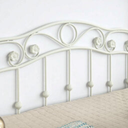 OAT Home Mayfair White & Brass Single French Metal Day Bed Frame & Guest Trundle - thumbnail 4