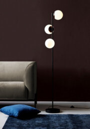 Nordlux Lilly Metal Floor Lamp Hand Blown Glass Black,mains - thumbnail 8