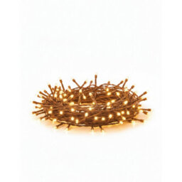 Pegdev - Pdl Led Cluster Lights Copper Gold Black Rubber Cable Mains Fairy String Lighting Outdoor Indoor Connectable 25M
