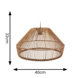 Valuelights Solar Powered Outdoor Garden Natural Rattan Pendant Hanging Light - thumbnail 6