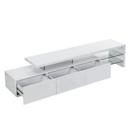 Furniture in Fashion Alanis High Gloss Tv Stand With Storage In White And Led Lights - thumbnail 4
