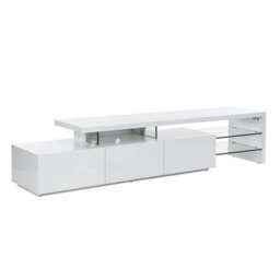 Furniture in Fashion Alanis High Gloss Tv Stand With Storage In White And Led Lights - thumbnail 7