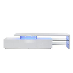 Furniture in Fashion Alanis High Gloss Tv Stand With Storage In White And Led Lights - thumbnail 8