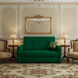 Viva Mel Ii Compact 2 Seater Sofa Bed With Storage And Removable Cushions 196Cm X 110Cm Dark Green - thumbnail 2