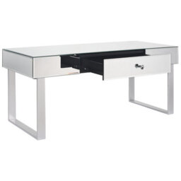 Beliani Coffee Table Nesle With Storage Mirrored Silver - thumbnail 6
