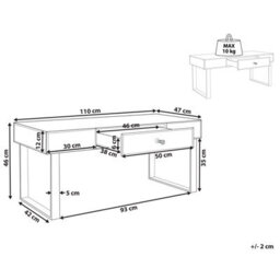 Beliani Coffee Table Nesle With Storage Mirrored Silver - thumbnail 3