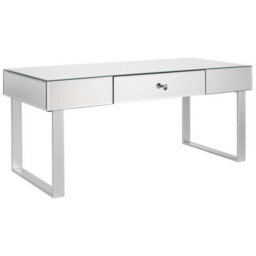 Beliani Coffee Table Nesle With Storage Mirrored Silver - thumbnail 1