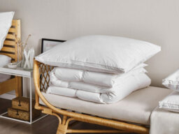 Beliani Bed Pillow Feldberg High Duck Feathers And Down 80 X 80 Cm White - thumbnail 2