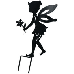 AB Tools Set Of 4 Small Black Fairy Silhouettes With Stake Garden Deco Ornament - thumbnail 2