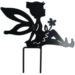 AB Tools Set Of 4 Small Black Fairy Silhouettes With Stake Garden Deco Ornament - thumbnail 3