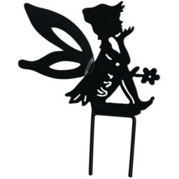 AB Tools Set Of 4 Small Black Fairy Silhouettes With Stake Garden Deco Ornament - thumbnail 5