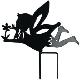 AB Tools Set Of 4 Small Black Fairy Silhouettes With Stake Garden Deco Ornament - thumbnail 6