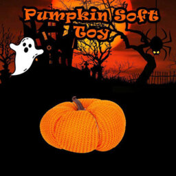 Pumpkin Soft Toy Halloween Themed Plush 5.5Cm X 10.5Cm White X 1 - thumbnail 3