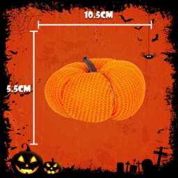 Pumpkin Soft Toy Halloween Themed Plush 5.5Cm X 10.5Cm White X 1 - thumbnail 2