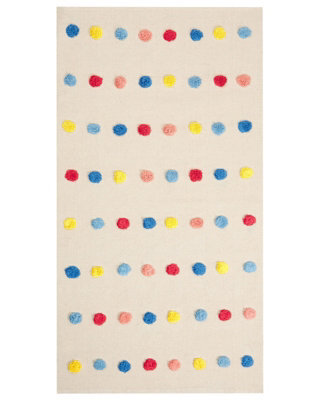 Wyld And Coco Littlenest Multicolour Mini Pom Pom Rug 80 X 150 Cm Low-Pile Cotton With Anti-Slip Backing - image 1