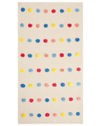 Wyld And Coco Littlenest Multicolour Mini Pom Pom Rug 80 X 150 Cm Low-Pile Cotton With Anti-Slip Backing - thumbnail 1