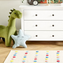 Wyld And Coco Littlenest Multicolour Mini Pom Pom Rug 80 X 150 Cm Low-Pile Cotton With Anti-Slip Backing - thumbnail 2
