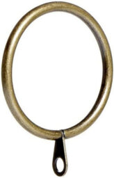 Homeelabador 30mm  Brass Colour Curtain Pole Rod Rings With Eyelet - Pack Of 12 - thumbnail 2