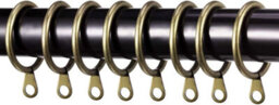 Homeelabador 30mm  Brass Colour Curtain Pole Rod Rings With Eyelet - Pack Of 12 - thumbnail 3