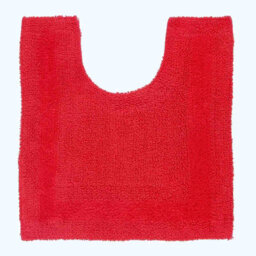 Homescapes Luxury Reversible Cotton Pedestal Mat - Red