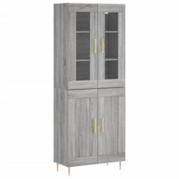 Berkfield Highboard Grey Sonoma 69.5X34X180 Cm Engineered Wood - thumbnail 2