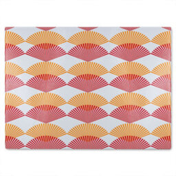 Benjamin Tate Design Geometric Sea Shells Glass Chopping Boarddesigner Style - thumbnail 1