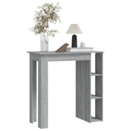 Vidaxl Bar Table With Shelf Grey Sonoma 102X50X103.5 Cm Engineered Wood - thumbnail 5