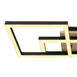 Luminosa Lighting Luminosa Bossy 3 Square Integrated Led Semi Flush Ceiling Light Matt Black 3X Led 3000K - thumbnail 5