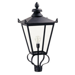 Stylish Ip23 Black Led Lantern Head For E27 Bulbs - Perfect For Outdoor Lighting