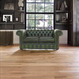 Chesterfield 2 Seater Antique Green Real Leather Sofa Settee In Classic Style - thumbnail 3