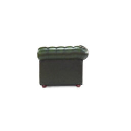 Chesterfield 2 Seater Antique Green Real Leather Sofa Settee In Classic Style - thumbnail 7