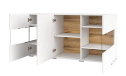 Arte Ava 25 Chic Display Sideboard Cabinet In White Matt - W1200mm X H620mm X D350mm - thumbnail 2