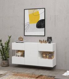 Arte Ava 25 Chic Display Sideboard Cabinet In White Matt - W1200mm X H620mm X D350mm - thumbnail 6