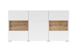 Arte Ava 25 Chic Display Sideboard Cabinet In White Matt - W1200mm X H620mm X D350mm - thumbnail 3