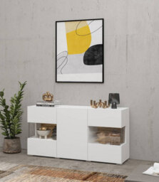 Arte Ava 25 Chic Display Sideboard Cabinet In White Matt - W1200mm X H620mm X D350mm - thumbnail 5