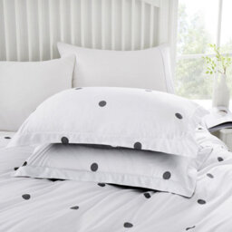 Ameha Print Duvet Cover 3 Piece Set Super King Size (260X220Cm) Printed Dotted With Matching Pillowcases Reversible Microfiber - thumbnail 7