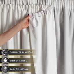 Furn. Blackout Pencil Pleat Curtain Lining Pair, (L) 168Cm X (W) 228Cm - thumbnail 6