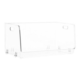 Living And Home 2Pcs Stackable Transparent Desktop Storage Boxes Multifunctional Organiser, 33Cm W X 17.5Cm D X 15.4Cm H - thumbnail 3