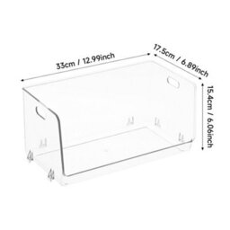 Living And Home 2Pcs Stackable Transparent Desktop Storage Boxes Multifunctional Organiser, 33Cm W X 17.5Cm D X 15.4Cm H - thumbnail 5