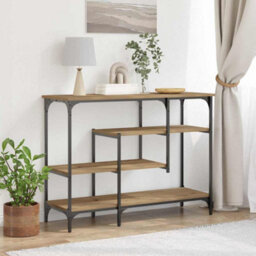 Walplus Console Table With Shelf Artisan Oak 100 X 35 X 75 Cm - thumbnail 1