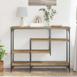 Walplus Console Table With Shelf Artisan Oak 100 X 35 X 75 Cm - thumbnail 4