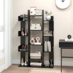 Tree Bookshelf Bookcase Corner Books Storage Organizer Display Shelf - thumbnail 4
