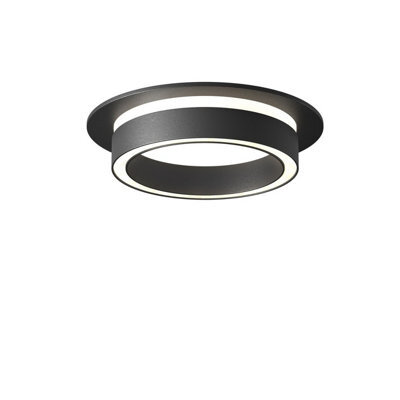 Luminosa Lighting Luminosa Orlo 10.5Cm Recessed Downlight Black 1Xgx53