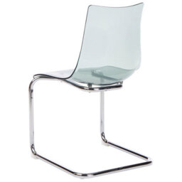 Beliani Set Of 2 Marshall Transparent Cantilever Dining Chairs, Black - thumbnail 6