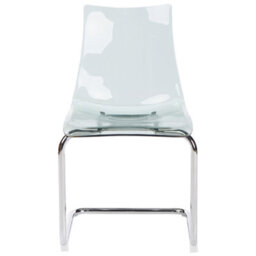 Beliani Set Of 2 Marshall Transparent Cantilever Dining Chairs, Black - thumbnail 4