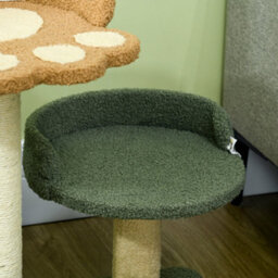 Pawhut Small Cat Tree With Scratching Posts 2 Beds Toy Ball Indoor, Multi - thumbnail 8