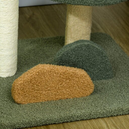 Pawhut Small Cat Tree With Scratching Posts 2 Beds Toy Ball Indoor, Multi - thumbnail 9